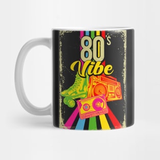 retro 80s Vibe. patins poste radio cassette cd des années 80 Mug